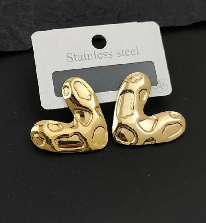 Golden Heart Earrings