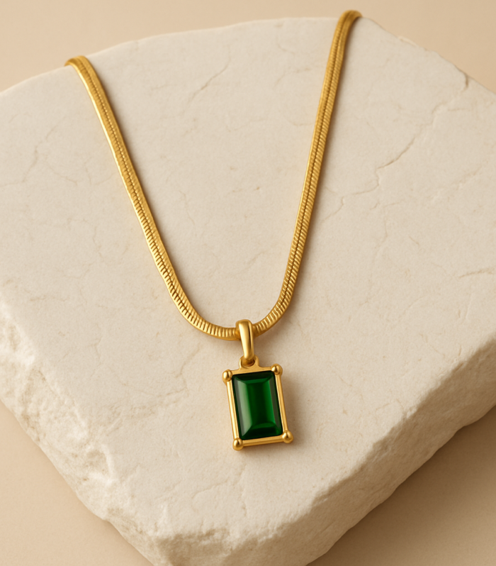 Green Emerald Snake Chain