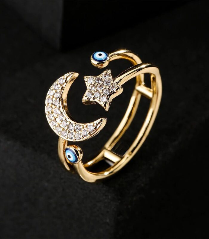 Star Moon Ring
