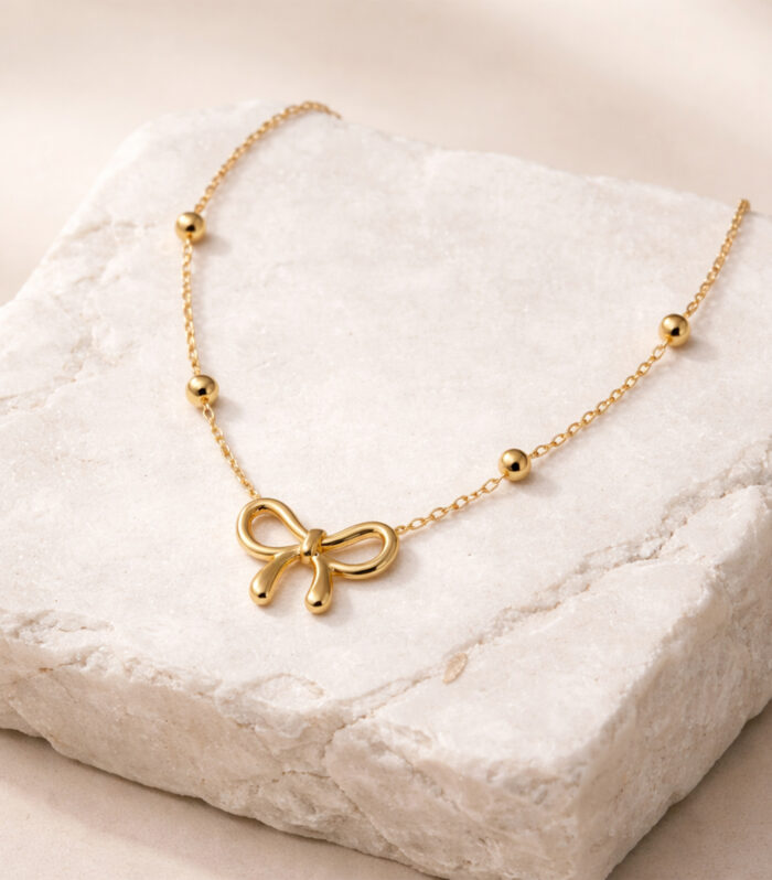 Dainty Bow Pendant Necklace
