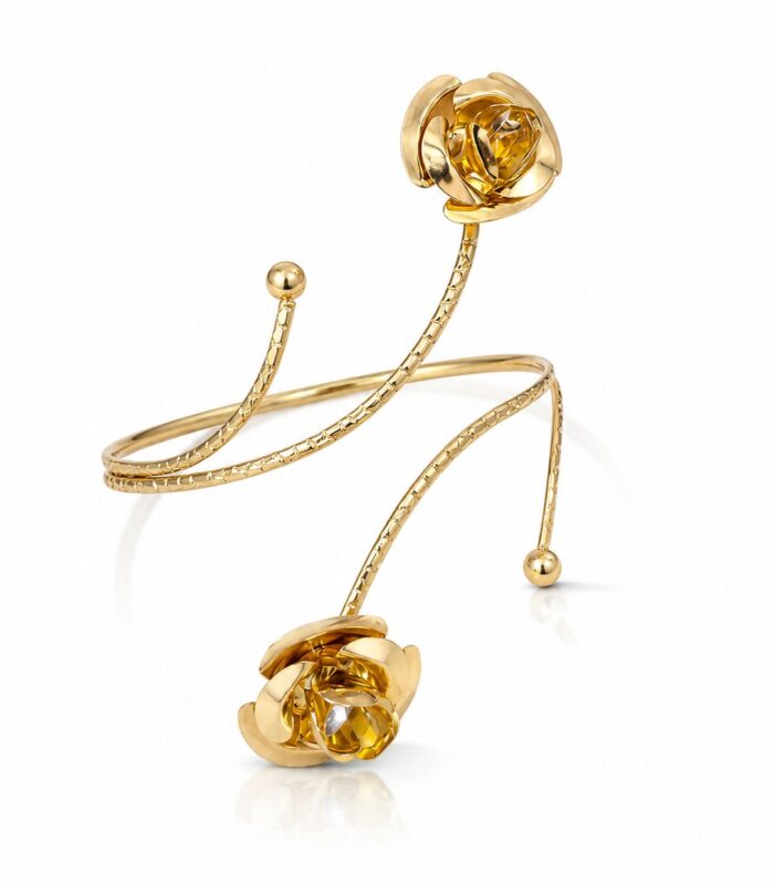 Dual Rose Spiral Arm Cuff